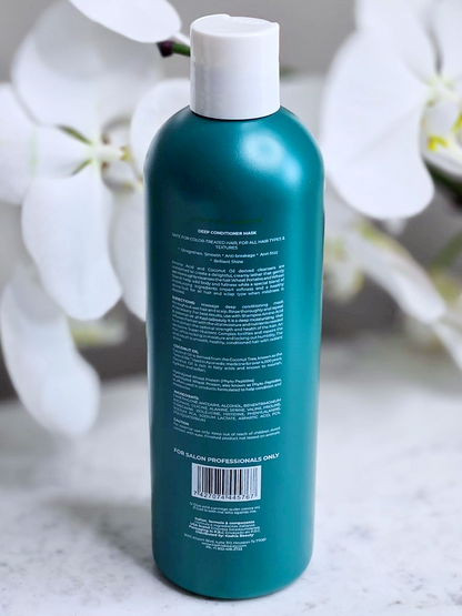 Label view of Angel Hair Aminoacid and Coconut Oil Conditioner bottle displaying product information