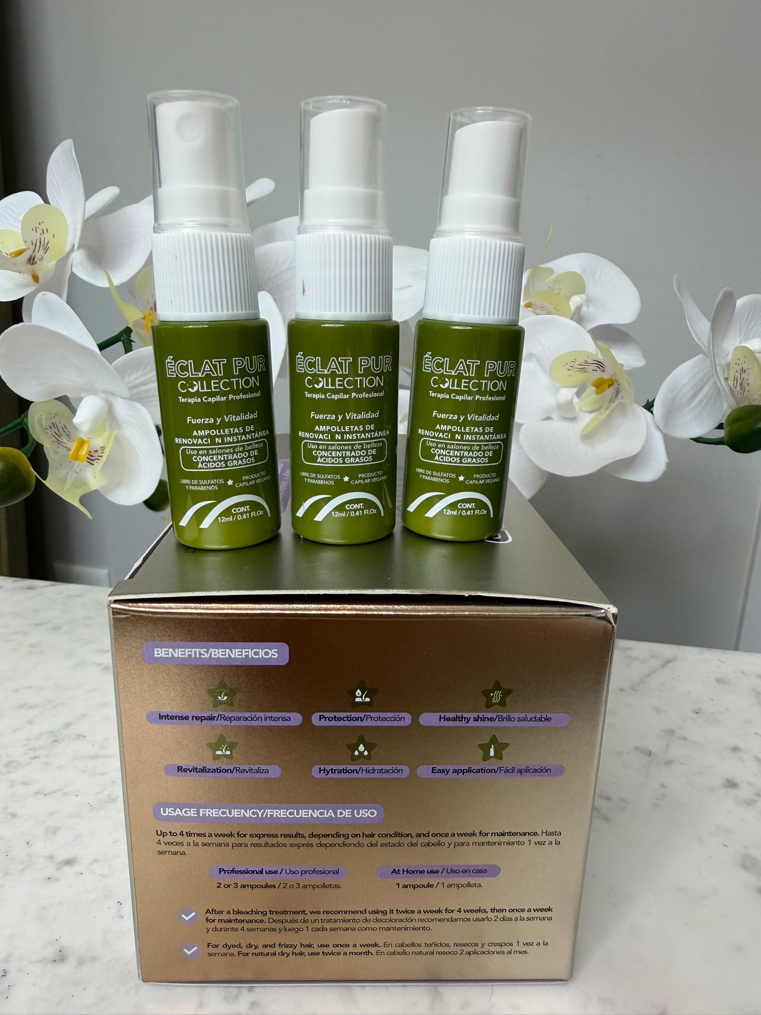 concentrate vita keratin ampoules side view